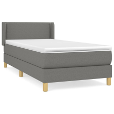 vidaXL sötétszürke szövet rugós ágy matraccal 90x190 cm (3130154) ágy és ágykellék