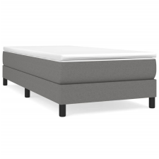 vidaXL sötétszürke szövet rugós ágy matraccal 90x190 cm (3144038) ágy és ágykellék