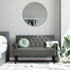 vidaXL sötétszürke szövetpad háttámlával 120 x 62 x 75,5 cm bútor