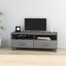 vidaXL Sötétszürke tömör fenyőfa TV-szekrény 106 x 40 x 40 cm bútor