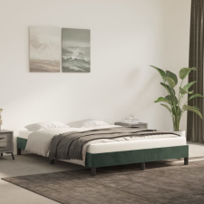 vidaXL Sötétzöld bársony ágykeret 120 x 200 cm ágy és ágykellék