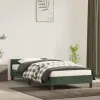 vidaXL Sötétzöld bársony ágykeret fejtámlával 90x190 cm