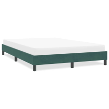 vidaXL sötétzöld bársony ágykeret matrac nélkül 140x220 cm ágy és ágykellék