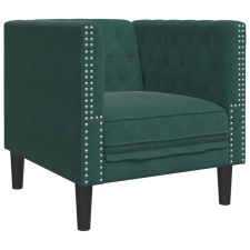 vidaXL sötétzöld bársony Chesterfield kanapéfotel (372675) bútor