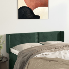 vidaXL sötétzöld bársony fejtámla szárnyakkal 147x16x78/88 cm ágy és ágykellék