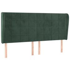 vidaXL sötétzöld bársony fejtámla szárnyakkal 163 x 23 x 118/128 cm (3118013) ágy és ágykellék