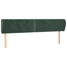 vidaXL sötétzöld bársony fejtámla szárnyakkal 183x23x78/88 cm (3117067) ágy és ágykellék