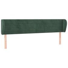 vidaXL sötétzöld bársony fejtámla szárnyakkal 183x23x78/88 cm (3117347) ágy és ágykellék