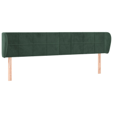 vidaXL sötétzöld bársony fejtámla szárnyakkal 203x23x78/88 cm (3117213) ágy és ágykellék