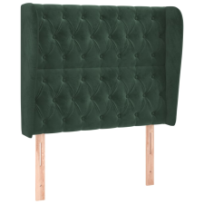 vidaXL sötétzöld bársony fejtámla szárnyakkal 93 x 23 x 118/128 cm (3118331) ágy és ágykellék