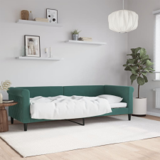 vidaXL sötétzöld bársony kanapéágy 80 x 200 cm bútor