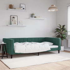 vidaXL sötétzöld bársony kanapéágy keret 100 x 200 cm bútor