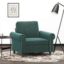 vidaXL sötétzöld bársony kanapéfotel 60 cm bútor