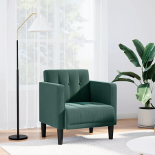 vidaXL Sötétzöld bársony kanapészék karfás szék 53 cm bútor