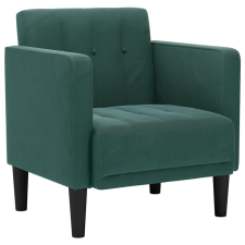 vidaXL sötétzöld bársony kanapészék karfás szék 53 cm (4100555) bútor