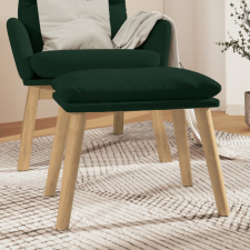 vidaXL sötétzöld bársony lábzsámoly 45x29,5x35 cm bútor