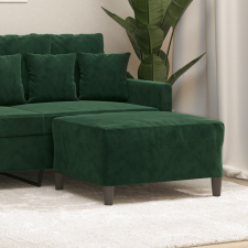 vidaXL sötétzöld bársony lábzsámoly 70x55x41 cm bútor
