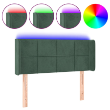 vidaXL sötétzöld bársony LED-es fejtámla 103 x 16 x 78/88 cm ágy és ágykellék