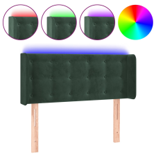 vidaXL sötétzöld bársony LED-es fejtámla 103 x 16 x 78/88 cm ágy és ágykellék