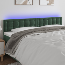 vidaXL sötétzöld bársony LED-es fejtámla 180x5x78/88 cm ágy és ágykellék