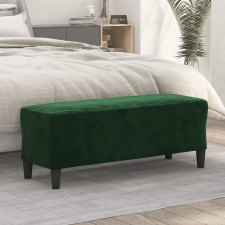 vidaXL sötétzöld bársony pad 100x35x41 cm bútor