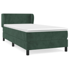 vidaXL sötétzöld bársony rugós ágy matraccal 100 x 200 cm ágy és ágykellék