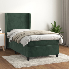 vidaXL sötétzöld bársony rugós ágy matraccal 80 x 200 cm ágy és ágykellék