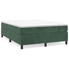 vidaXL sötétzöld bársony rugós ágykeret 140 x 190 cm (3121117) ágy és ágykellék