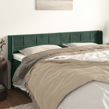 vidaXL sötétzöld bársony szárnyas fejtámla 163x16x78/88 cm ágy és ágykellék