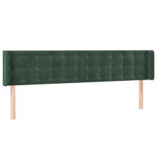 vidaXL sötétzöld bársony szárnyas fejtámla 163x16x78/88 cm ágy és ágykellék
