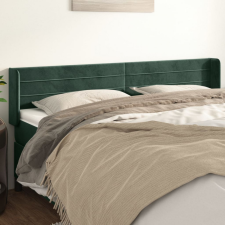 vidaXL sötétzöld bársony szárnyas fejtámla 163x16x78/88 cm ágy és ágykellék