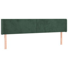 vidaXL sötétzöld bársony szárnyas fejtámla 183x16x78/88 cm ágy és ágykellék