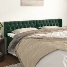 vidaXL sötétzöld bársony szárnyas fejtámla 203x16x78/88 cm ágy és ágykellék