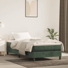 vidaXL sötétzöld bársony zsebrugós ágymatrac 100x200x20 cm ágy és ágykellék