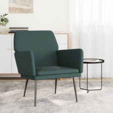 vidaXL sötétzöld bársonyfotel 62x79x79 cm bútor