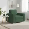 vidaXL Sötétzöld kordbársony szövet kanapéfotel 100 x 77 x 82 cm