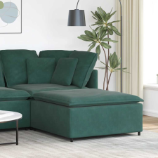 vidaXL sötétzöld moduláris kanapé lábzsámoly modul 100x100x48 cm bútor