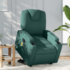 vidaXL sötétzöld szövet dönthető masszázs- és állófotel masszázsfotel