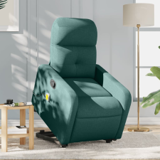 vidaXL sötétzöld szövet dönthető masszázs- és állófotel masszázsfotel