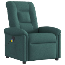 vidaXL sötétzöld szövet dönthető masszázsfotel (4015632) masszázsfotel