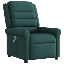 vidaXL sötétzöld szövet dönthető masszázsfotel (4015652) masszázsfotel