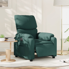 vidaXL sötétzöld szövet elektromos dönthető fotel bútor