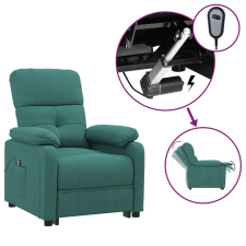vidaXL sötétzöld szövet elektromos dönthető fotel (3073808) bútor