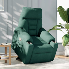 vidaXL sötétzöld szövet felállást segítő dönthető fotel (3303038) bútor