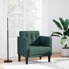 vidaXL Sötétzöld szövet kanapészék karfás szék 53 cm bútor