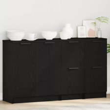  vidaXL Széf 3 pcs Fekete tölgy Faanyag bútor