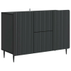 vidaXL Széf fiókkal Fekete 89 x 34,5 x 62 cm Szerelt Fa