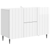 vidaXL Széf fiókkal Magasfényű Fehér 89 x 34,5 x 62 cm Szerelt Fa