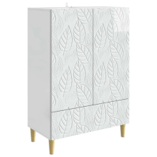 vidaXL Széf Magasfényű Fehér 66 x 34,5 x 95 cm Szerelt Fa bútor