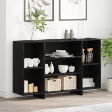 vidaXL Széf polcokkal Musta tammi 120 x 30 x 75 cm Faanyag bútor